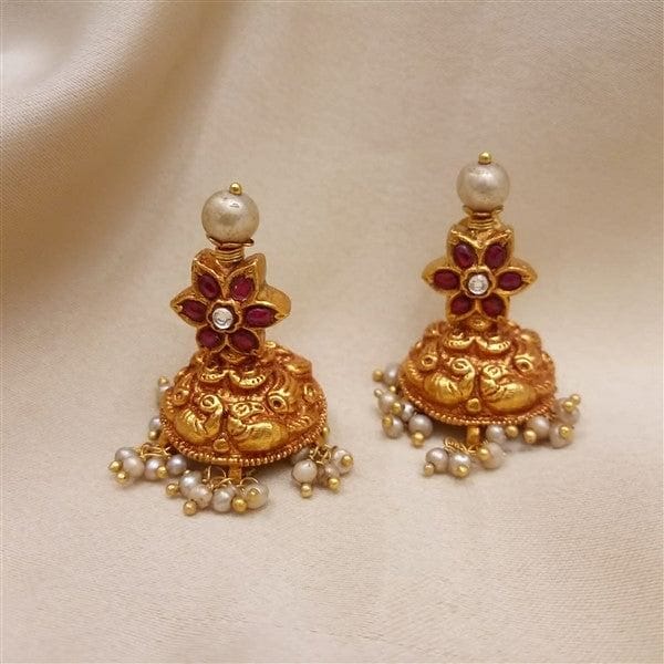 Peacock Carving Jhumka